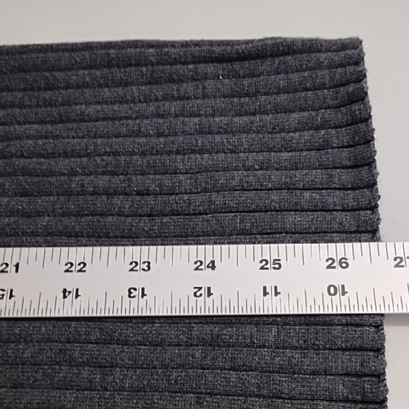 Crewneck 100% Cotton Ribbed Sweater Body Con - Picture 7 of 11